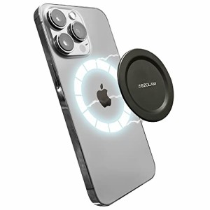 BZGLAM MagSafe スマホマグネット 金属プレート (ブラック / iPhone14 iPhone13 iPhone12 シリーズ対応