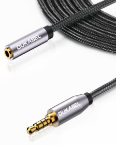 DuKabel 8M 4極イヤホン延長ケーブル ヘッドホン 延長コード 3.5mmステレオミニプラグ 3.5mm オーディオケーブル スピーカー