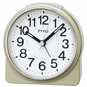 セイコークロック(Seiko Clock) 目覚まし時計 置き時計 アナログ 薄金色パール 89×86×47mm PYXIS ピクシス NR45