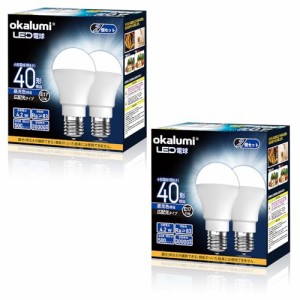 okalumi ミニクリプトン電球 E17口金 40W形 LED電球 昼光色 500lm 小形電球 広配光 調光不可 断熱材施工器具/密閉器具対