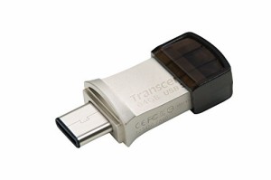 トランセンドジャパン トランセンド USBメモリ 64GB USB3.1 Gen1 Type-A/Type-C 両コネクタ-搭載 コンパクトタイ