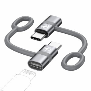 RAVIAD ライトニング タイプc 変換アダプタ (2個セット) PD 60W 急速充電 Lightning USB-C 変換アダプタ アルミ