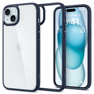 Spigen iPhone 15 ケース クリア 耐衝撃 黄変なし 米軍MIL規格取得 ストラップホール 透明 TPU バンパーケース 2重構造