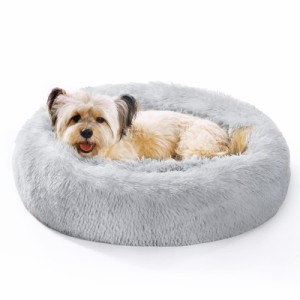 猫 ベッド 犬 ベッド クッション グッズ 小型犬用 ペット用品 (60x60x20センチメートル ライトグレー)