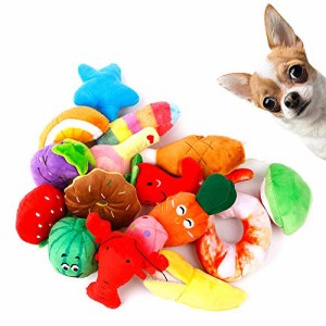 犬おもちゃ 犬用噛むおもちゃ 音の出るおもちゃ ペットぬいぐるみ 投げるおもちゃ 16点セット 清潔 歯磨き ムズムズ運動不足解消 ストレ