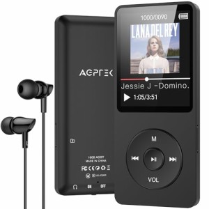 MP3プレーヤー Bluetooth5.3 AGPTEK ウォークマン HIFI 内蔵16GB SDカード対応 40時間長再生時間 軽量 コンパ