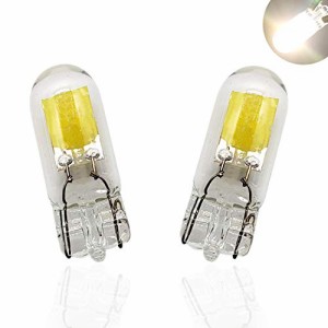 HooMoo T10 LED ポジション用 LED ホワイト 6000K 高光度ハイスペックLED 車検対応 2個入 12V/1W ルームランプ