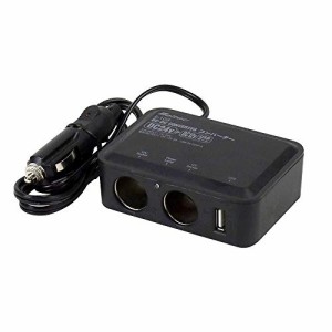 メルテック(meltec) 車載用 DCDCコンバーター デコデコ 2way(USB&アクセサリーソケット) DC24V ソケット2口3A・US