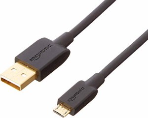 ベーシック マイクロ USB ケーブル プリンター対応 高速充電 0.9m (USB-A 2.0 - Micro-B) ブラック