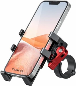 Tiakia 自転車 スマホホルダー クイック取付 金属 携帯ホルダー スマートフォン スマホ自転車ホルダー 携帯すまほホルダー iphone