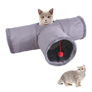 YOASONEK 猫用トンネル キャットトンネル 猫のおもちゃ 猫の寝袋 3ウェイ 折りたたみ式 猫遊宅おもちゃ 収納便利 猫 小型犬 うさぎ
