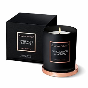 アロマキャンドル 大豆ワックスキャンドル 35時間ジャーキャンドル プレゼント (Sandalwood & Jasmine)