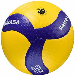 ミカサ(MIKASA) バレーボール 軽量4号 日本バレーボール協会検定球 小学生用 イエロー/ブルー V400W-L 推奨内圧0.3(kgf/