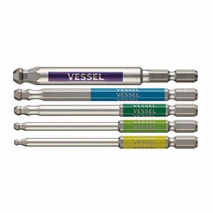 ベッセル(VESSEL) 片頭ボールポイント 剛彩ビット 5本組 対辺3/4/5/6/8×100 GS5P-35