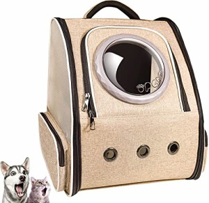 Okiki 最新型 猫 犬 キャリー リュック ペットキャリー リュック バッグ 猫用 小型犬・小動物用 きゃりーバッグ リュック 大容量 宇宙