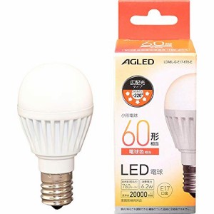 節電対策 アイリスオーヤマ LED電球 E17 広配光 60形相当 電球色 LDA6L-G-E17-6T6-E