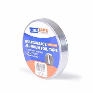 ADHES アルミテープ 金属テープ ステンレステープ耐熱 防水 導電性シルバー (20mm x 50m)