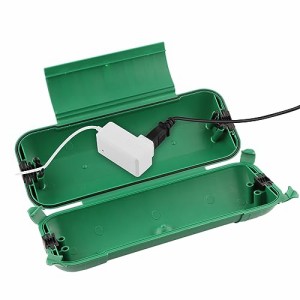 RESTMO 防水 コンセントボックス 耐候性 延長コード 屋外 防雨型 カバー イルミネーション ホリデー照明用 プラグ 保護 大型 緑