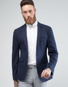 【即日発送】エイソス ブレザー ASOS BLAZER ブレイザー スーパー 紺 メンズ イン スキニー