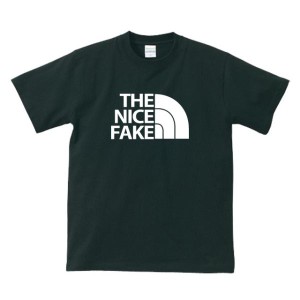 （ゆうパケット対応）おもしろキッズTシャツ 「THE NICE FAKE」 ジュニアサイズの半袖Tシャツ