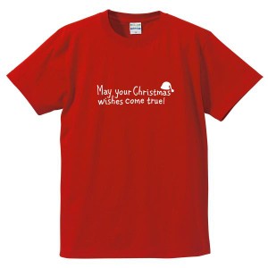 クリスマスの英語メッセージTシャツ 「May your Christmas wishes come true!」【ゆうパケット対応】