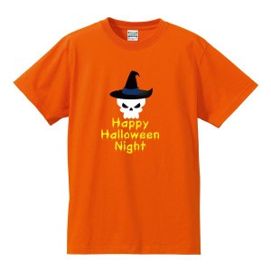 ゆうパケット発送対応★ハロウィンTシャツ 「Happy Halloween Night」 ハロウィーン/半袖/tshirts/サイズS〜XL