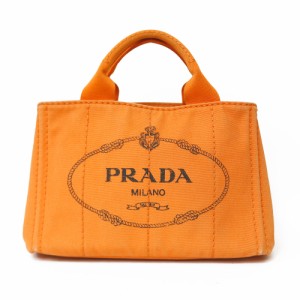 【限界値下げ祭7-OF】      プラダ PRADA カナパトート ハンドバッグ オレンジ レディース 中古