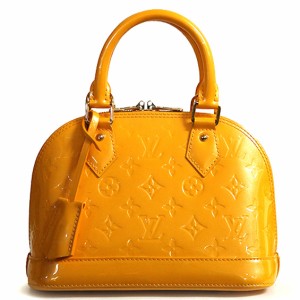 【限界値下げ祭】      ルイヴィトン LOUIS VUITTON アルマBB モノグラムヴェルニ ハンドバッグ イエロー レディース 中古