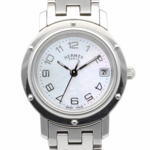 エルメス HERMES CL1.310 クリッパークロノ デイト クォーツ レディース 良品 _750590