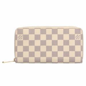 ルイヴィトン LOUIS VUITTON ジッピー ダミエ・アズール 長財布 ダミエアズールキャンバス レディース 中古