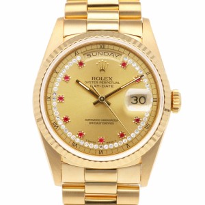 ロレックス ROLEX デイデイト 腕時計 時計 18金 K18イエローゴールド 18238LR 自動巻き メンズ 1年保証 中古