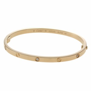 カルティエ CARTIER ラブブレス SM ＃16 ドライバー付き バングル 18金 K18ピンクゴールド ダイヤモンド レディース 中古