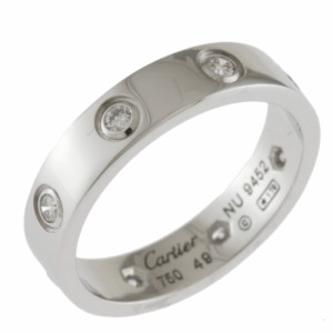 カルティエ CARTIER ミニラブ フルダイヤモンド リング 指輪 9号 18金 K18ホワイトゴールド ダイヤモンド レディース 中古 R&Kリサイクル