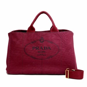 【限界値下げ祭39-OF】  プラダ カナパトート L ショルダーバッグ プラダ キャンバス パープル レディース PRADA 中古トートバッグ