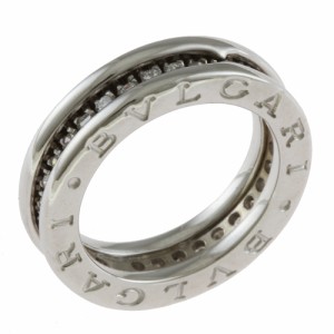 ブルガリ B-zero.1 ビーゼロワン フルダイヤモンド リング 指輪 7.5号 18金 K18ホワイトゴールド ダイヤモンド レディース BVLGARI  中古