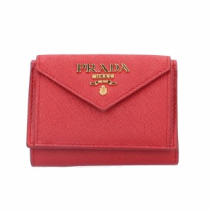 プラダ サフィアーノ 三つ折り財布 レザー 1MH021 レディース PRADA  中古  R&Kリサイクルキング