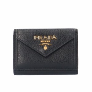 プラダ 三つ折り財布 レザー 1MH021 レディース PRADA  中古  R&Kリサイクルキング