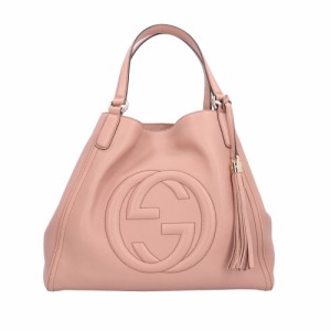 グッチ インターロッキングG ソーホー トートバッグ レザー 282309 498879 ピンク レディース GUCCI  中古  R&Kリサイクルキング