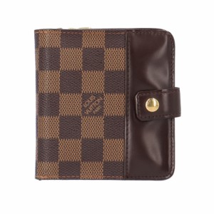 ルイヴィトン コンパクトジップ ダミエ 二つ折り財布 ダミエキャンバス N61668 レディース LOUIS VUITTON  中古 R&Kリサイクルキング