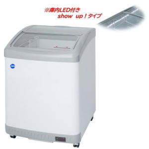 JCMCS-100L 冷凍ショーケース 103L ラウンドタイプ JCM LED照明付き 業務用 上下スライドガラス 鍵付 W:627  冷凍庫 軒先・車上渡し 送料