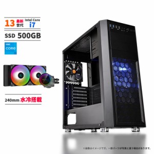 ゲーミングPC デスクトップパソコン i7 13700K メモリ16GB SSD 500GB Intel CPU搭載 Windows11 Windows10 BTO