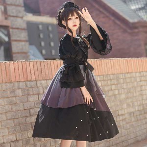 【人気沸騰】 チャイナ ロリータ ロリィタ 中華ロリィタ 喰らわ 黒 コスプレ衣装
