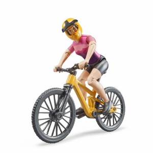 BRUDER マウンテンバイク（女性ライダーフィギュア付き）63111 | ブルーダー 自転車 ロードバイク サイクリング ヒルクライム はたらく自