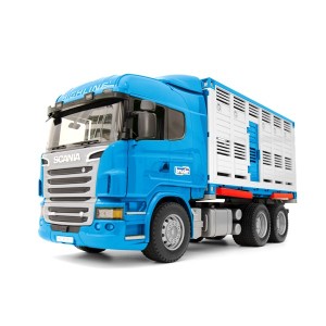 車 おもちゃ ブルーダー bruder SCANIA 牛運搬トラック＆牛セット BR03549 トラック 家畜 輸送車 農業 酪農 牛 スカニア トラック はたら
