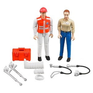 BRUDER 救急セット(フィギュア付き）62710 | ブルーダー 車のおもちゃ はたらく車 救急スタッフ フィギュア