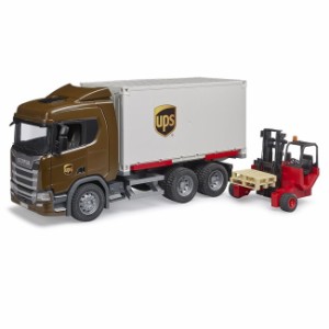 車 おもちゃ ブルーダー BRUDER SCANIA UPS&フォークリフト 03582 はたらく車 レッカー車 ミニカー スカニア 1 16