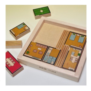 木のおもちゃ パズル 日本製 木製パズル 匹見パズル まどりパズル