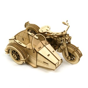 木製3Dパズル エーゾーン キグミ Azone Wooden Art ki-gu-mi クラシックサイドカー
