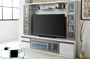 日本製 おしゃれ テレビ台 テレビボード 壁面 幅180cm 高さ150cm 【国産 大川家具】木製 収納(代引不可)【送料無料】