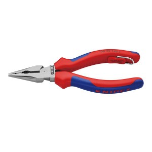 KNIPEX(クニペックス) 0822-145TBK ニードルノーズペンチ 落下防止 (BK)【送料無料】(代引不可)